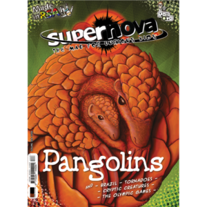 The cover art for Supernova volume 5.6, featuring an adult and baby pangolin.