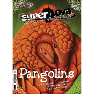 The cover art for Supernova volume 5.6, featuring an adult and baby pangolin.
