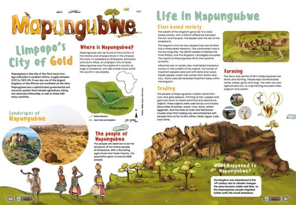 A spread of the supernova magazine about Mapungubwe