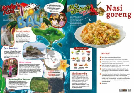 A spread of the supernova magazine about Bali.