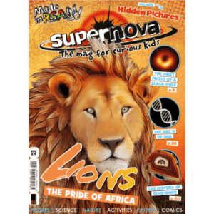 The cover art for Supernova volume 8.4, featuring a male lion.