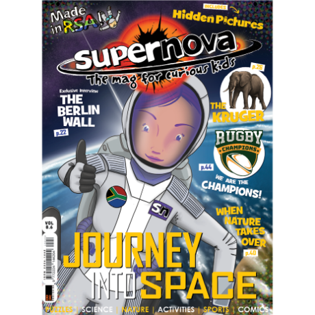 Cover art for Supernova volume 8.6, featuring an illustrated astronaut in space.