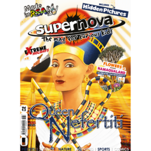 The cover art for Supernova volume 9.3, featuring an illustrated profile of Queen Nefertiti.