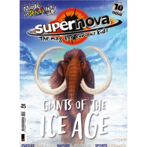 The cover art for Supernova volume 10.3, featuring a woolly mammoth.