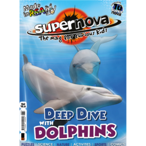 Supernova magazine vol 10.6 cover about dolphins