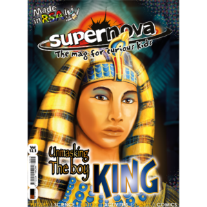 The cover for Supernova Vol 12.1, featuring an illustration of King Tutankhamun